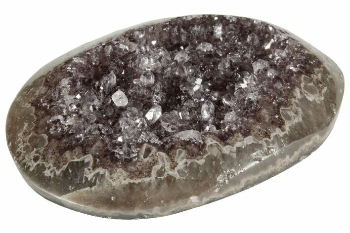 Sparkly Druzy Amethyst Cabochon - Artigas, Uruguay #186324